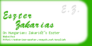 eszter zakarias business card